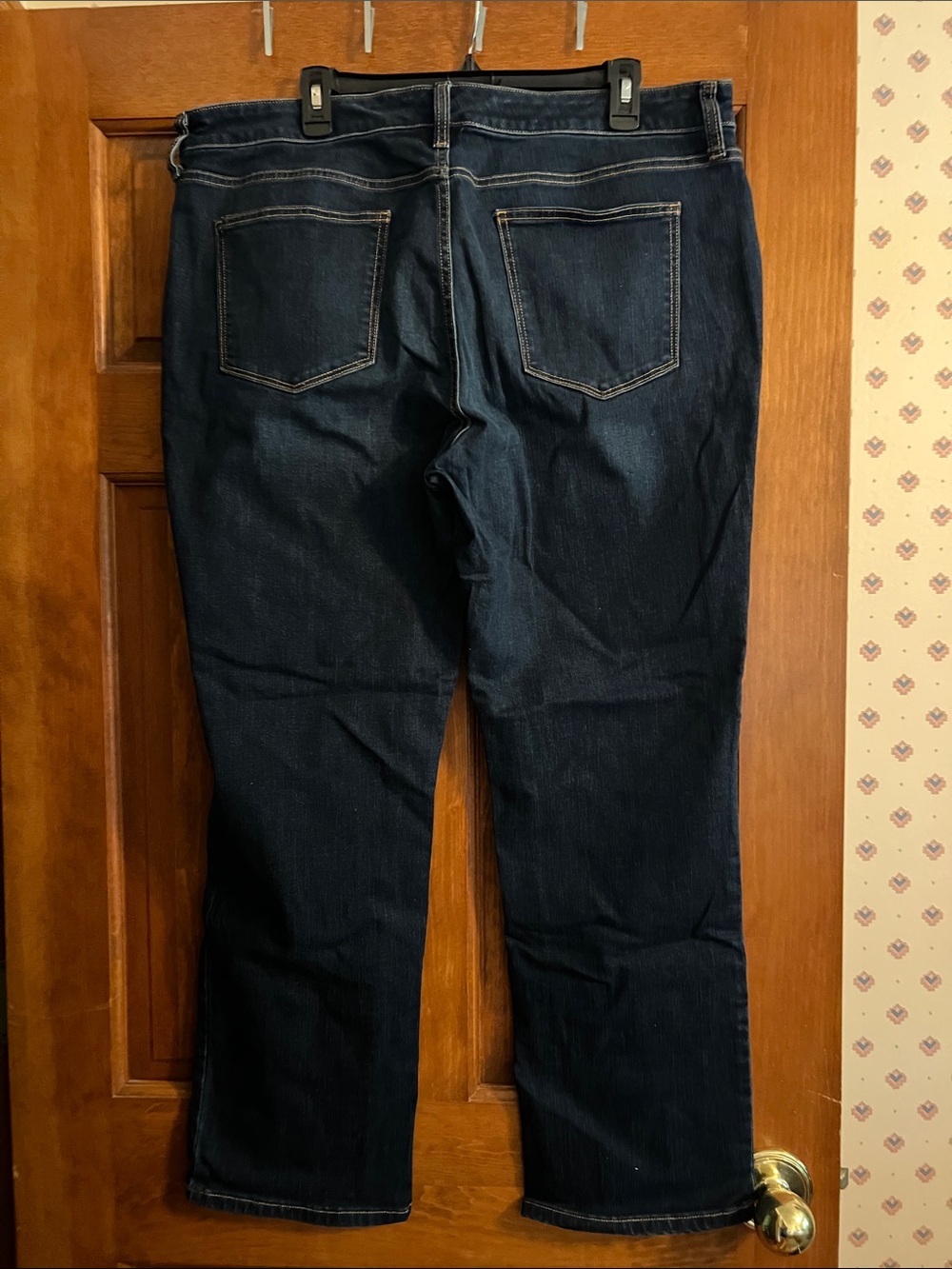 Straight Leg St. John’s Bay Women's Jeans - Dark Indigo - Picture 2 of 3